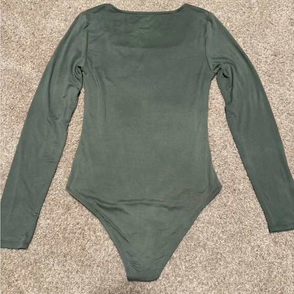 Olive Long Sleeve Bodysuit - Picture 6 of 6